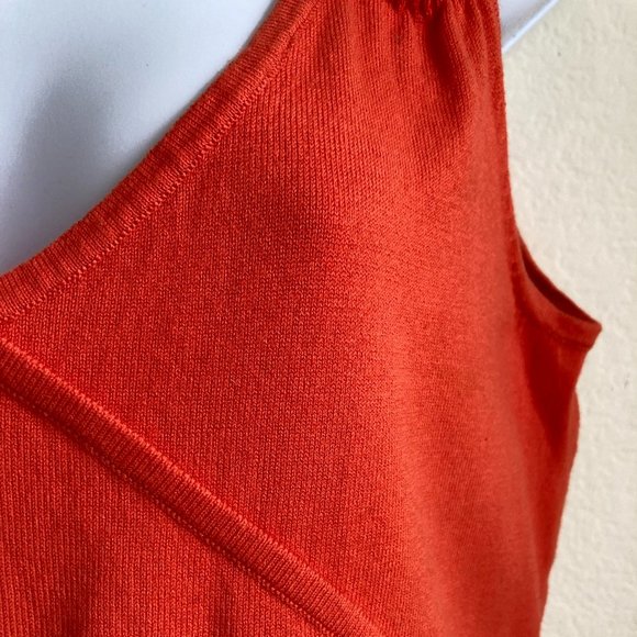 Ladies August Silk Orange Sleeveless Top Size M NWT - Picture 3 of 5